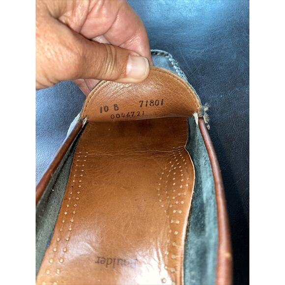 Allen Edmonds Boulder Size 10B Black Leather Loafer Driving Shoes - Picture 11 of 16